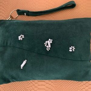 Suede clutch by CHARLENE McKAY DESIGNS